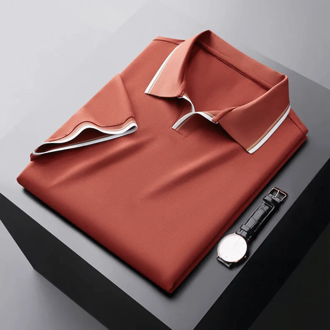 Men's Signature Short Sleeve Polo Shirt With Contrast Trim Collar