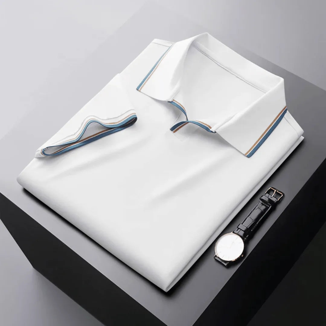 Men's Signature Short Sleeve Polo Shirt With Contrast Trim Collar