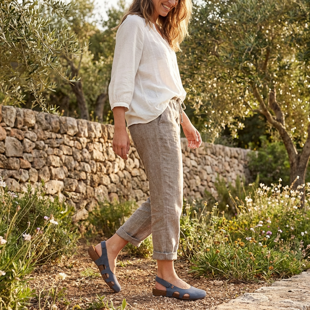 Luna | Women's Mary Jane Flats With Ankle Strap And Rounded Toe | Vintage