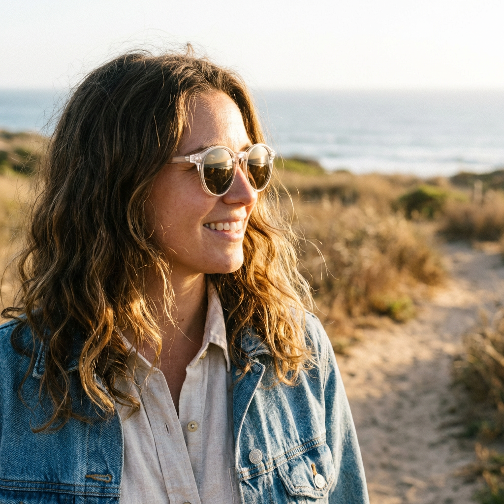 Luna | Women's Round Sunglasses With Full Rim And Keyhole Bridge | Retro