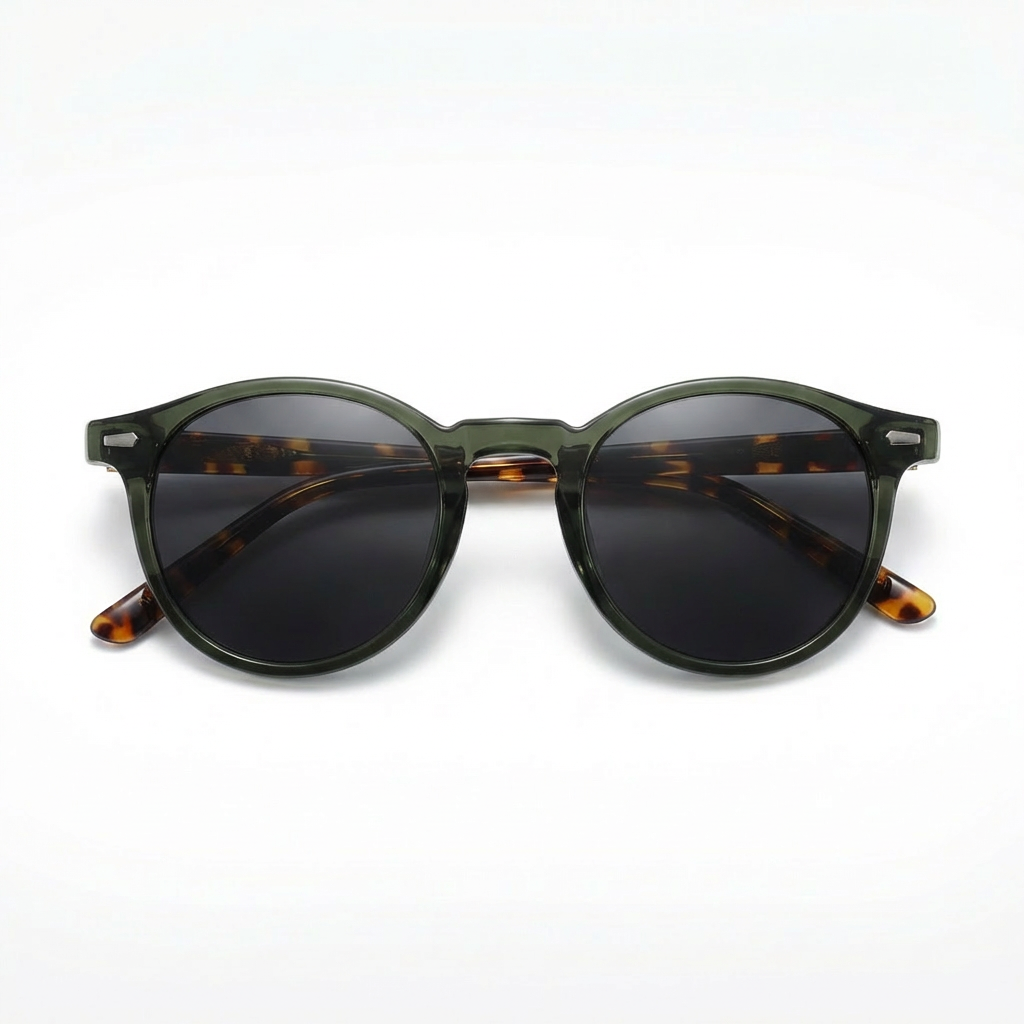 Luna | Women's Round Sunglasses With Full Rim And Keyhole Bridge | Retro