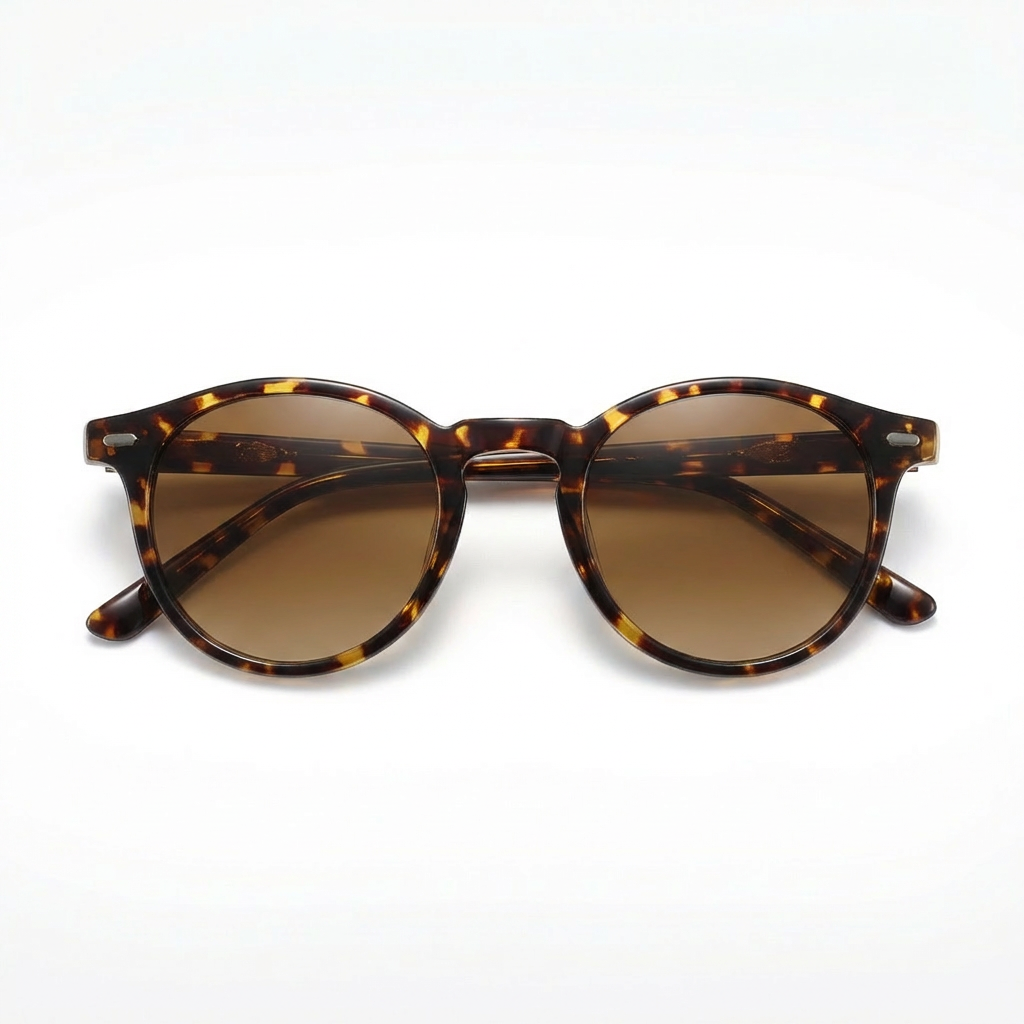 Luna | Women's Round Sunglasses With Full Rim And Keyhole Bridge | Retro