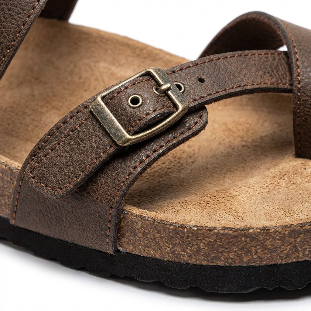 Luna | Women's Toe-Post Sandals With Brown Tone And Ankle Strap | Casual