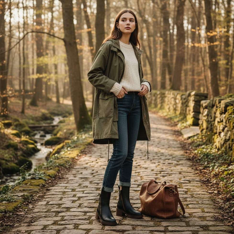 Maisie | Women's Ankle Boots With Side Zip Detail And Stacked Heel | Classic