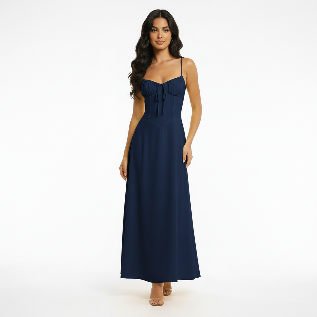Maisie | Women's Maxi Dress With Sweetheart Neckline And Ruched Bodice | Romantic