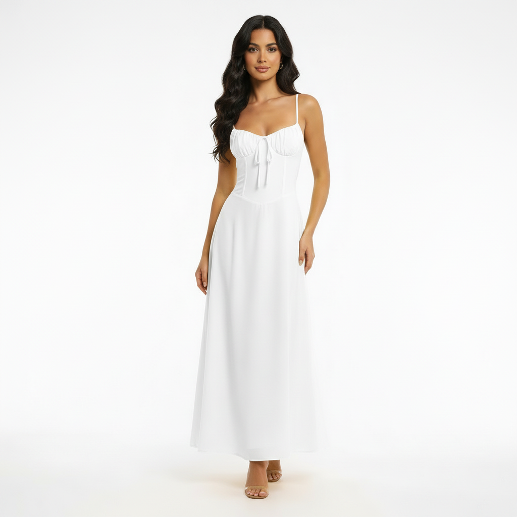 Maisie | Women's Maxi Dress With Sweetheart Neckline And Ruched Bodice | Romantic