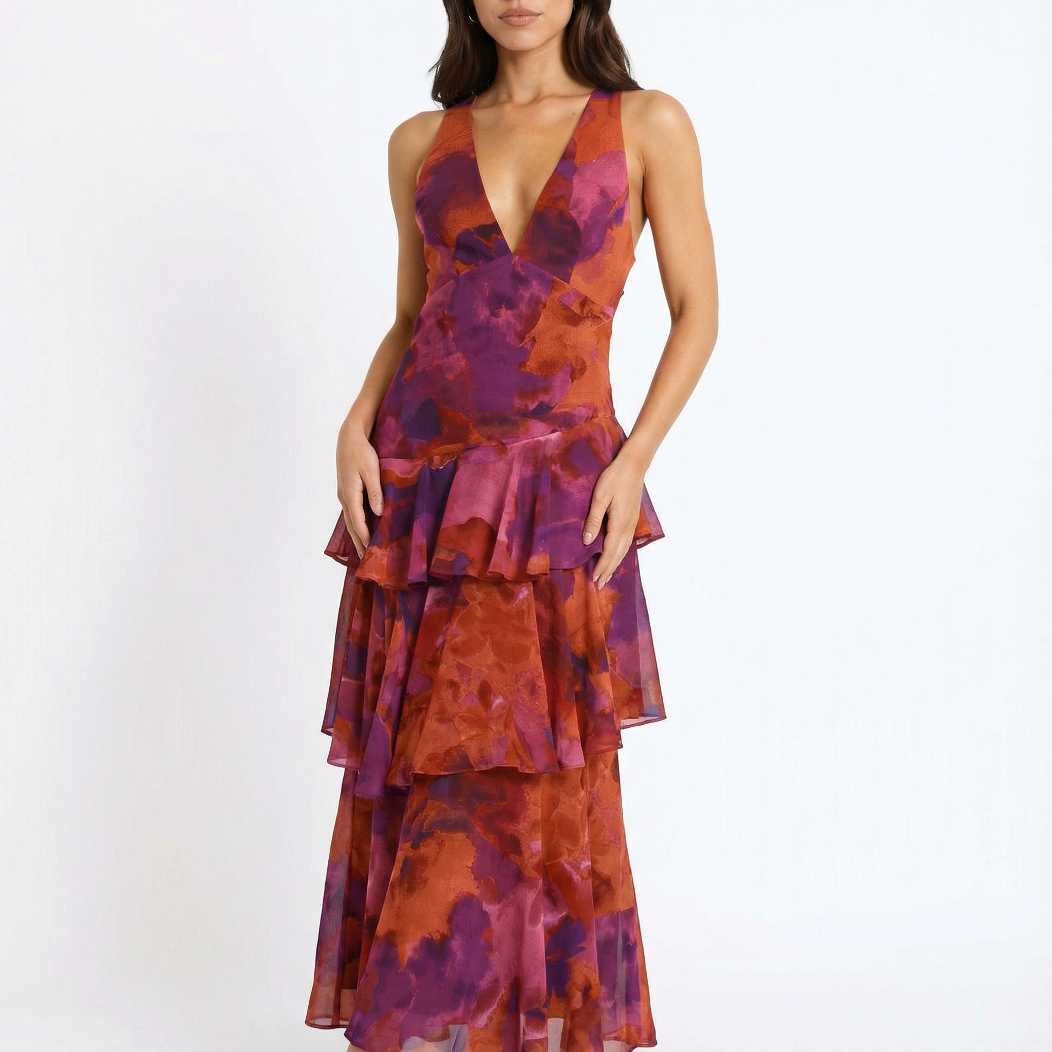 Margaret | Women's Ruffle Skirt Maxi Dress