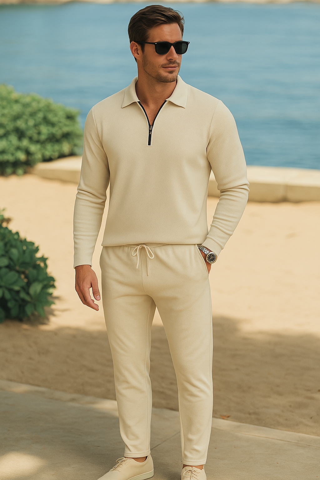 Men’s Casual Tracksuit Set Relaxed Cotton Blend