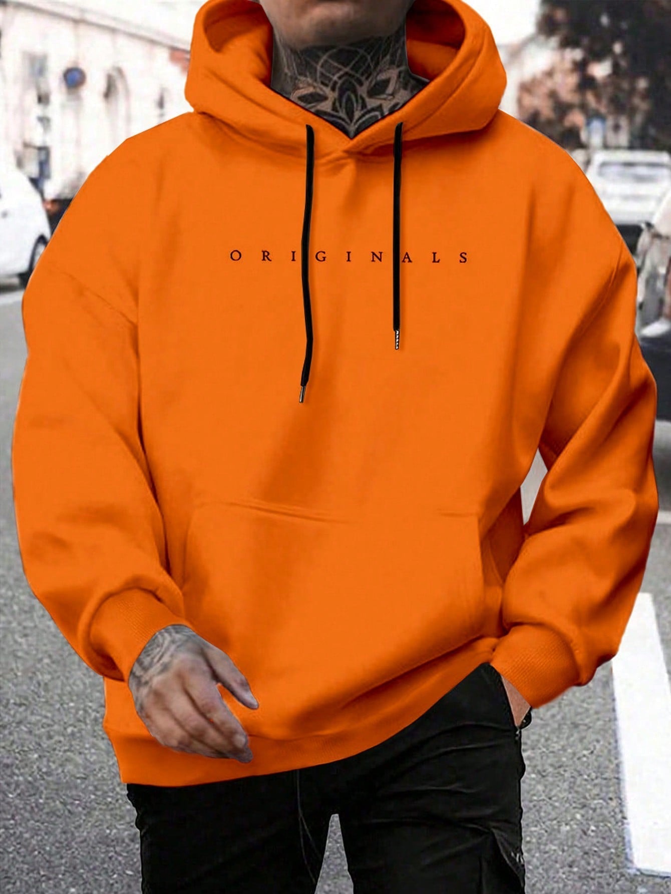 Men's Hoodie With Letter Print | Oversize