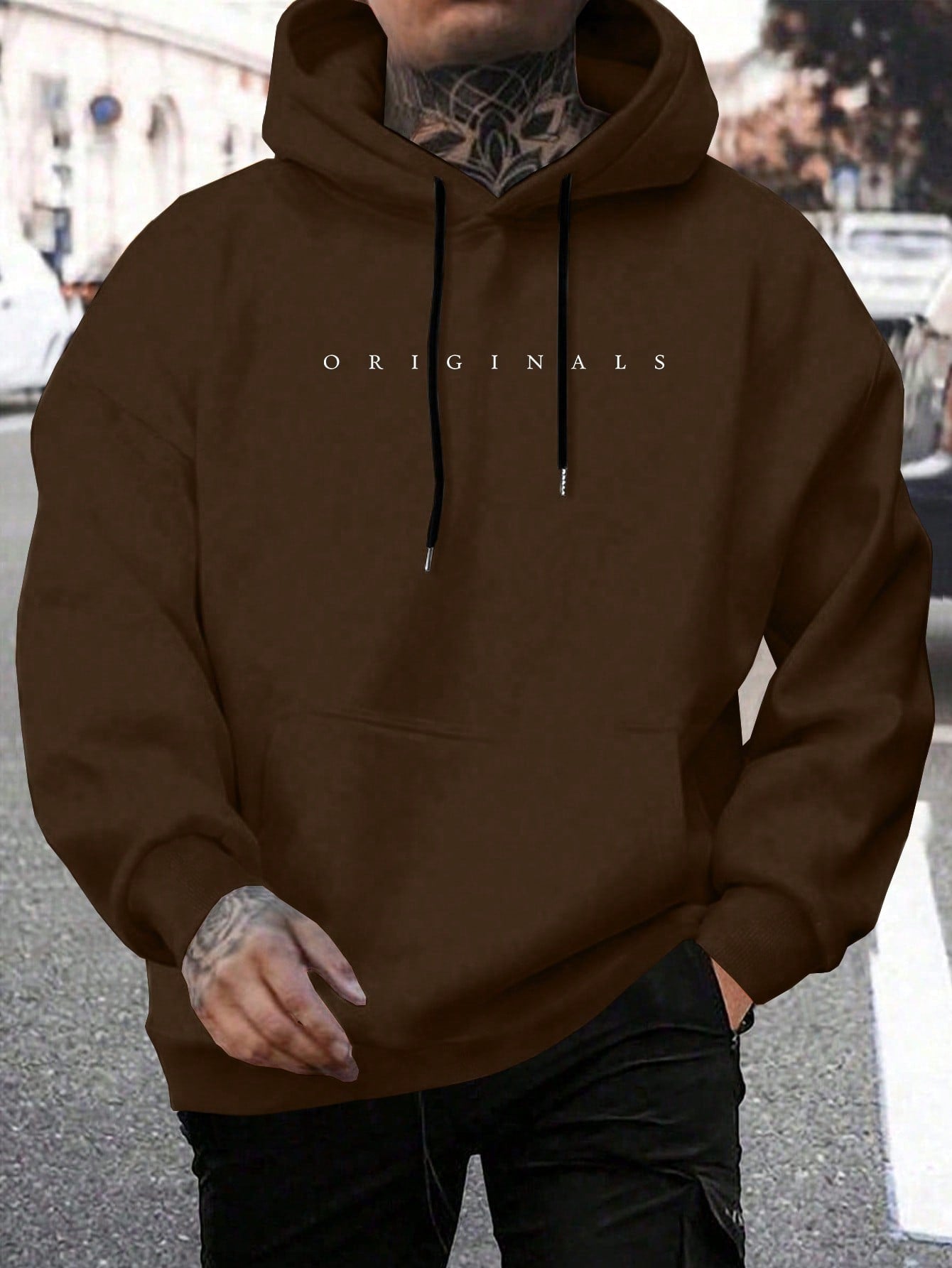 Men's Hoodie With Letter Print | Oversize