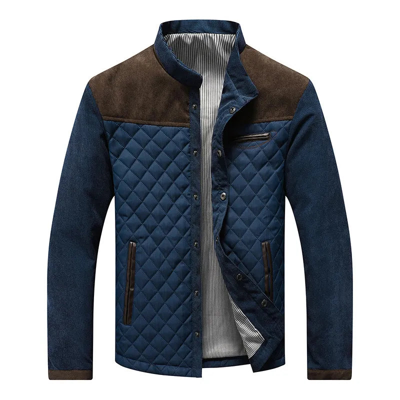 Men’s Quilted Jacket with Striped Lining | Winter