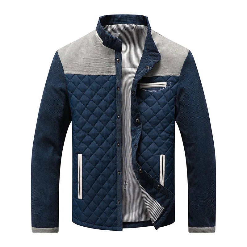 Men’s Quilted Jacket with Striped Lining | Winter