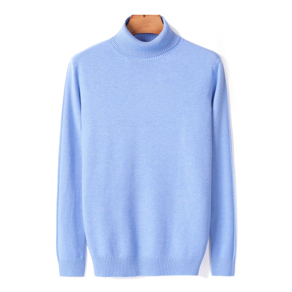 Men's Jumper With Ribbed Roll Neck | Knitted