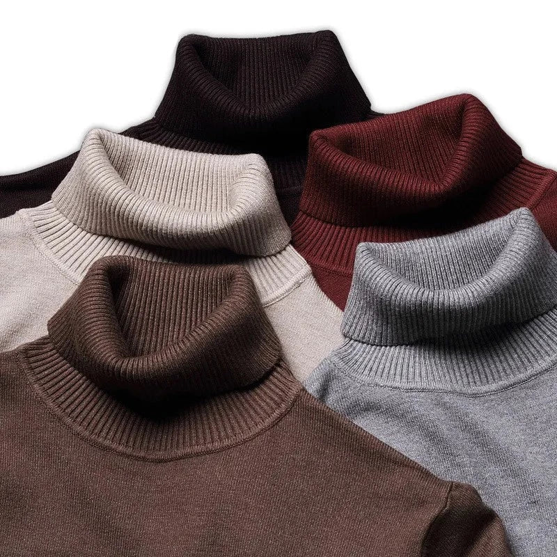 Men’s Jumper With Ribbed Turtleneck | Knitted