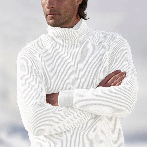 Men’s Sweater With Ribbed Turtleneck | Knit