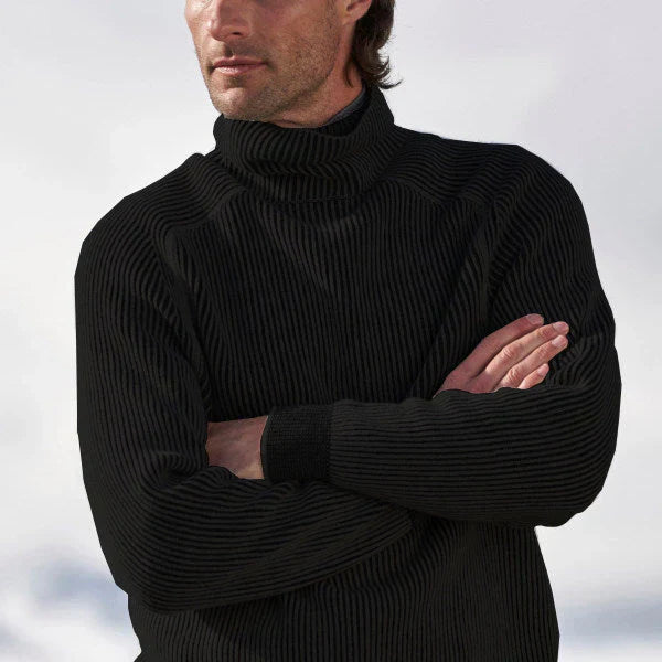 Men’s Sweater With Ribbed Turtleneck | Knit