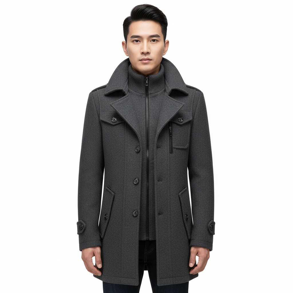 Men’s Winter Coat With Inner Zip Layer | Smart Fit