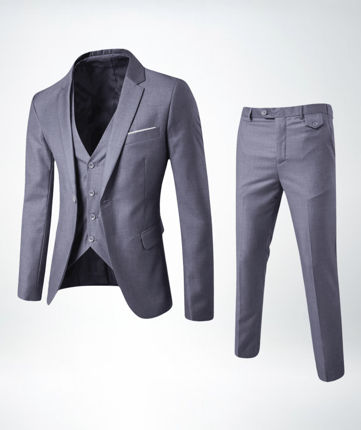 Men's Slim-fit Three-piece Suit Set