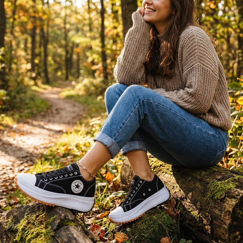 Naomi | Women's Platform Lace-Up Sneakers