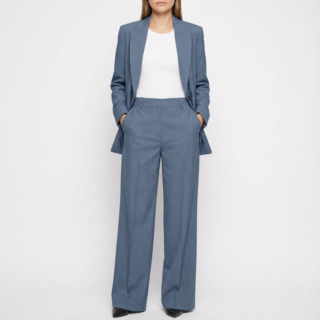 Nina | Women's Wide Leg Pant Suit Two-Piece Set