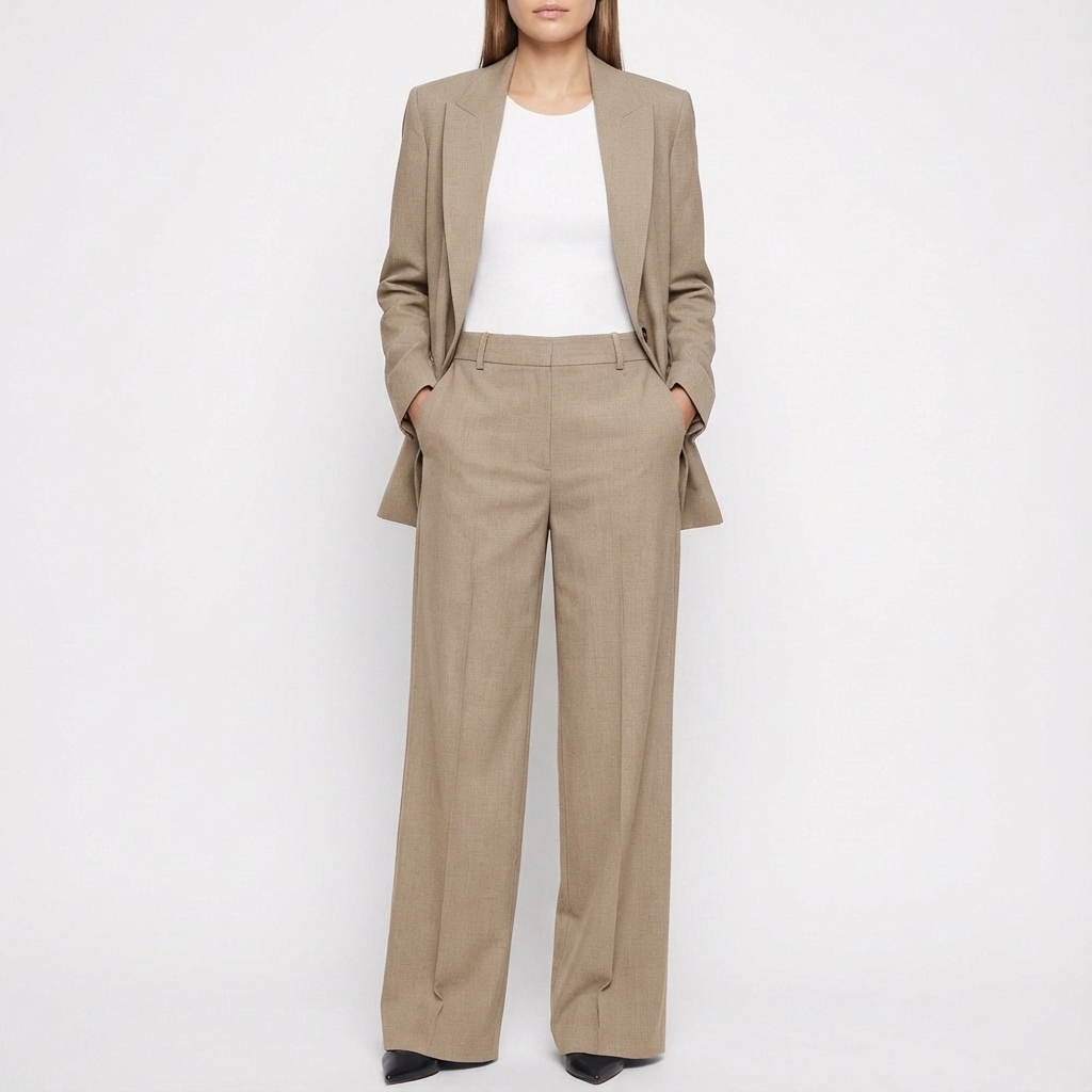 Nina | Women's Wide Leg Pant Suit Two-Piece Set