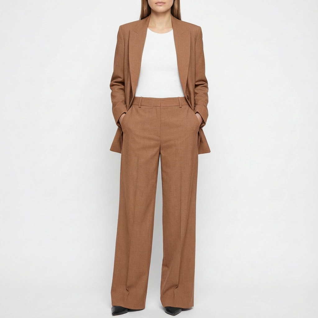 Nina | Women's Wide Leg Pant Suit Two-Piece Set