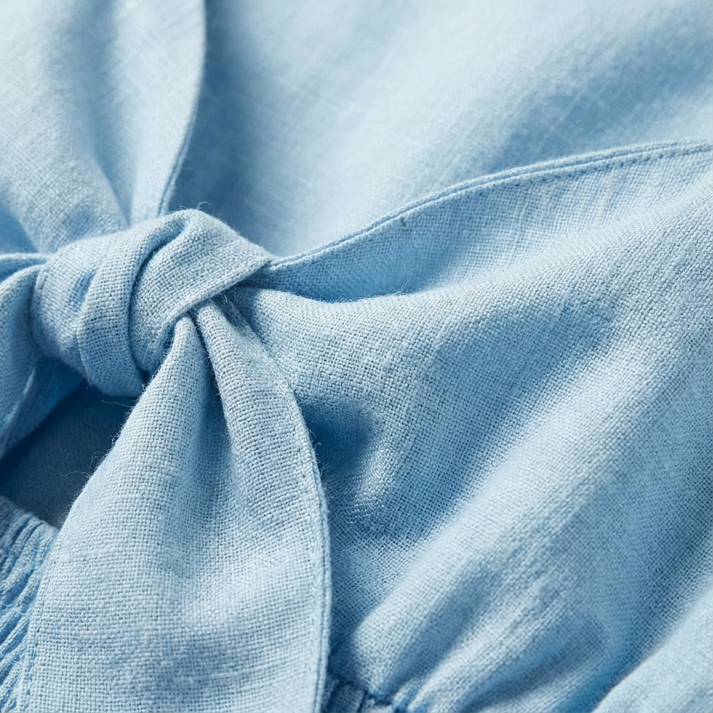 Noah | Women's Midi Dress With Light Blue Tone And Puff Sleeves | Dreamy