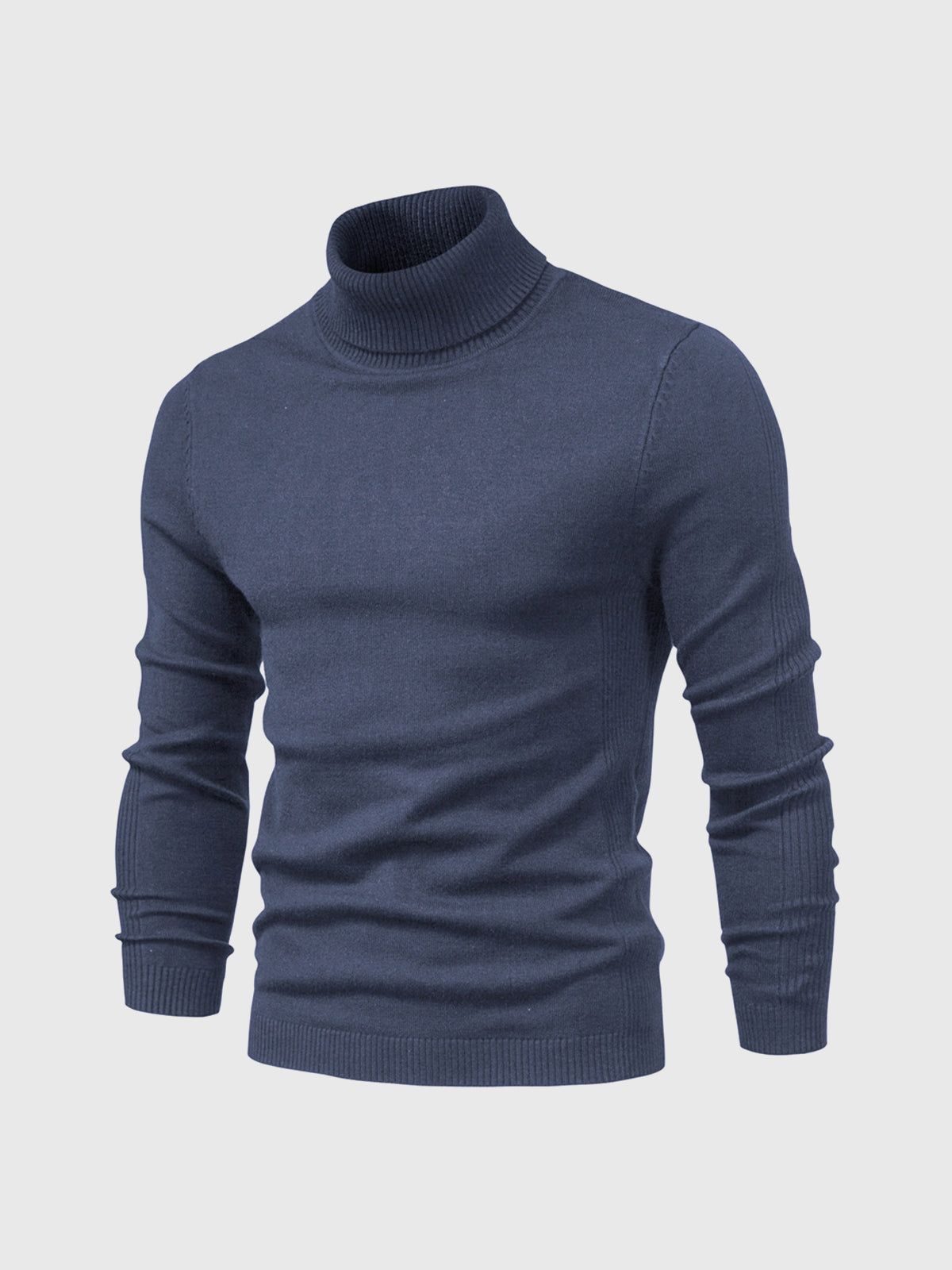 Men's Jumper With Ribbed Roll Neck | Knit