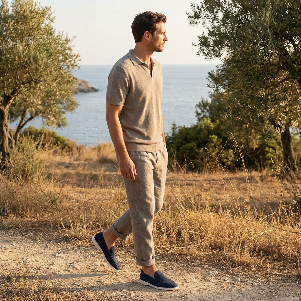 Oliver | Men's Loafers With Slip-On Design And Contrast White Sole | Relaxed