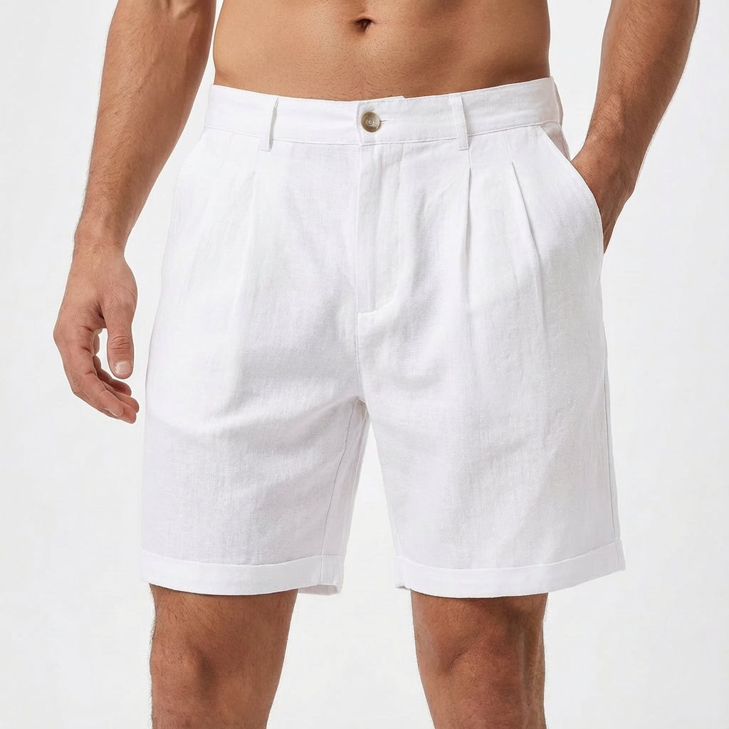 Oliver | Men's Tailored Shorts With Front Pockets And Pleated Waist | Refined