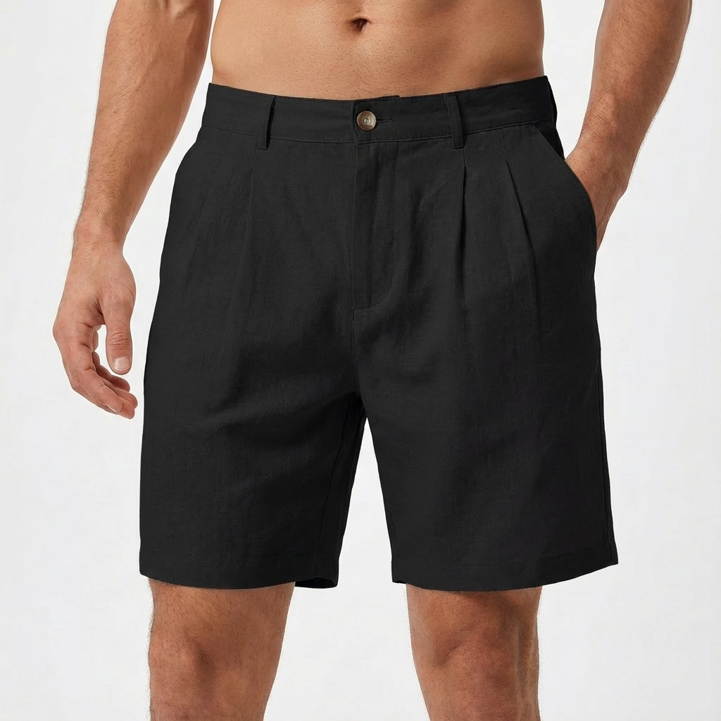 Oliver | Men's Tailored Shorts With Front Pockets And Pleated Waist | Refined