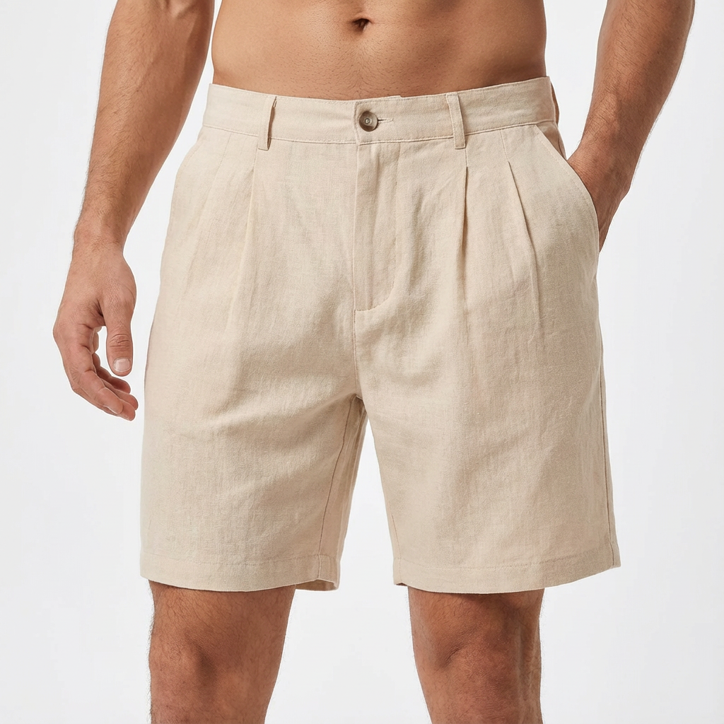Oliver | Men's Tailored Shorts With Front Pockets And Pleated Waist | Refined