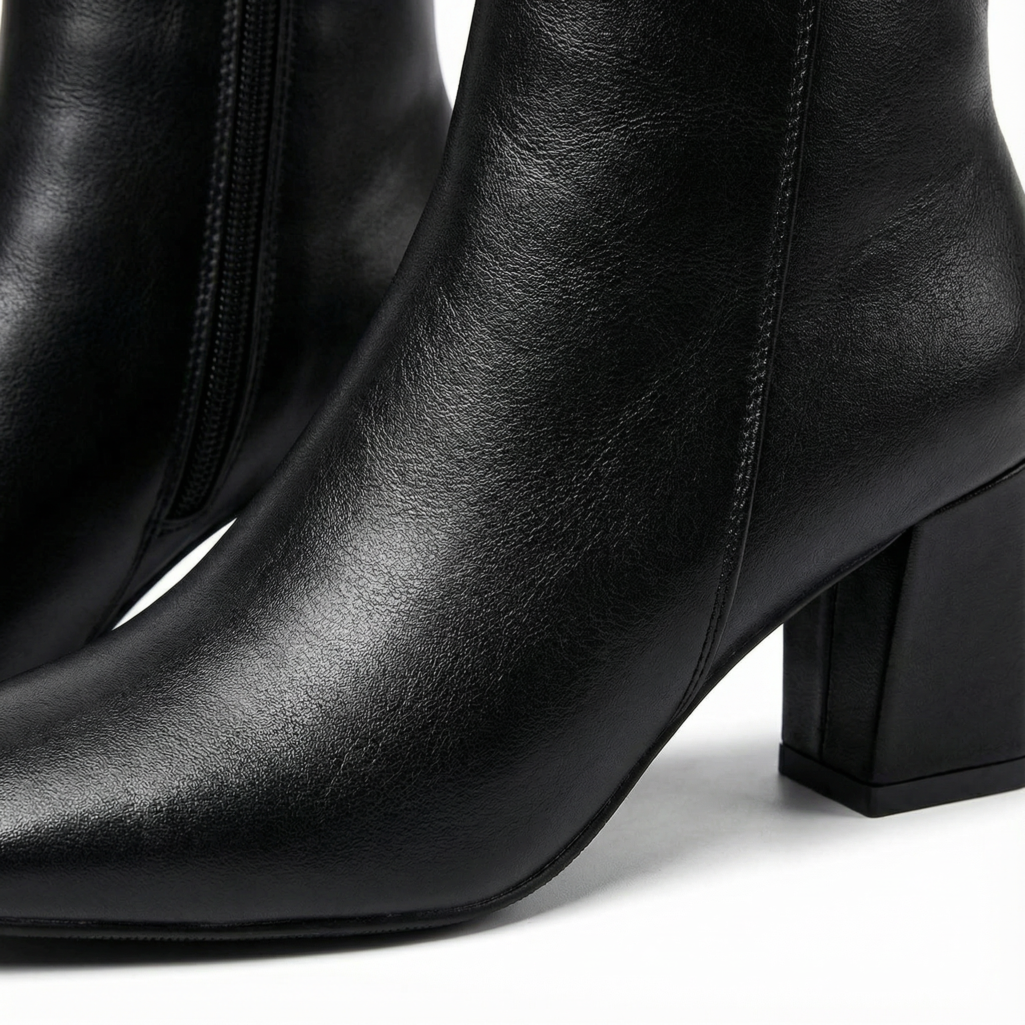 Olivia | Women's Ankle Boots With Block Heel And Square Toe | Elegant