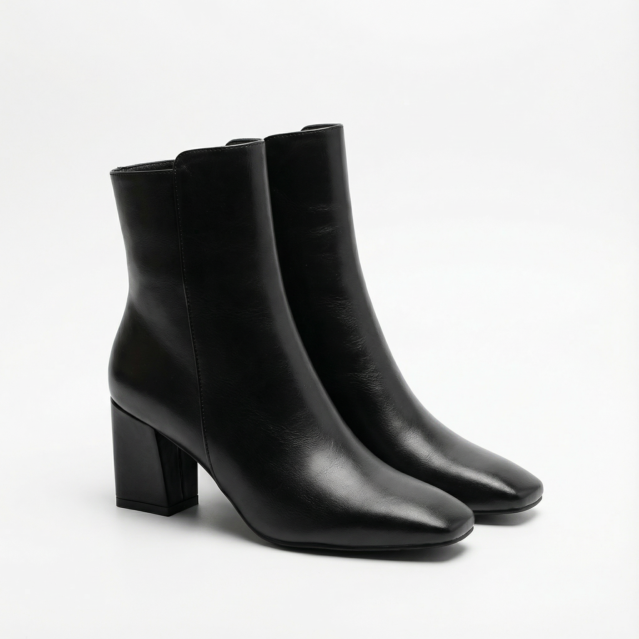 Olivia | Women's Ankle Boots With Block Heel And Square Toe | Elegant