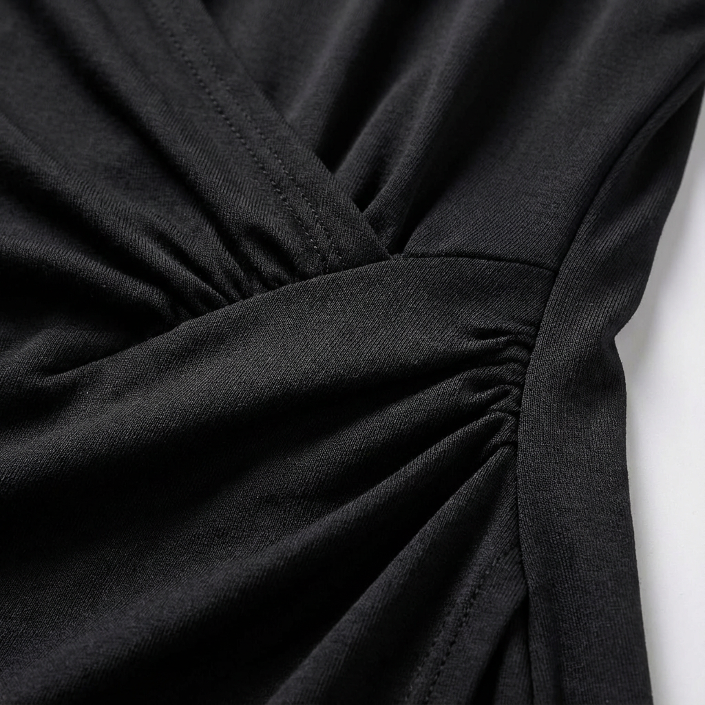 Olivia | Women's Midi Dress With Round Neckline And Twist Detail | Elegant