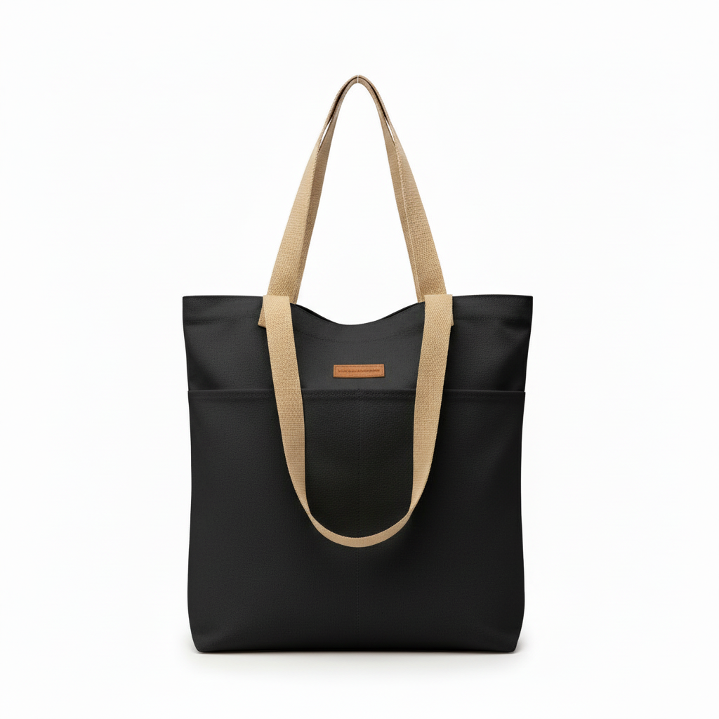 Olivia | Women's Tote Bag With Contrast Straps And Front Pockets | Casual