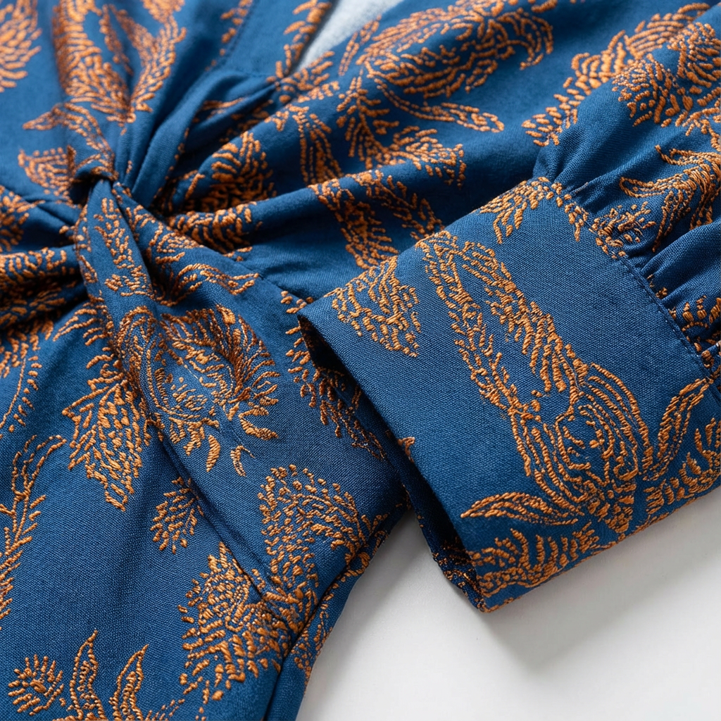 Peggy | Women's Long Sleeve Print Midi Dress