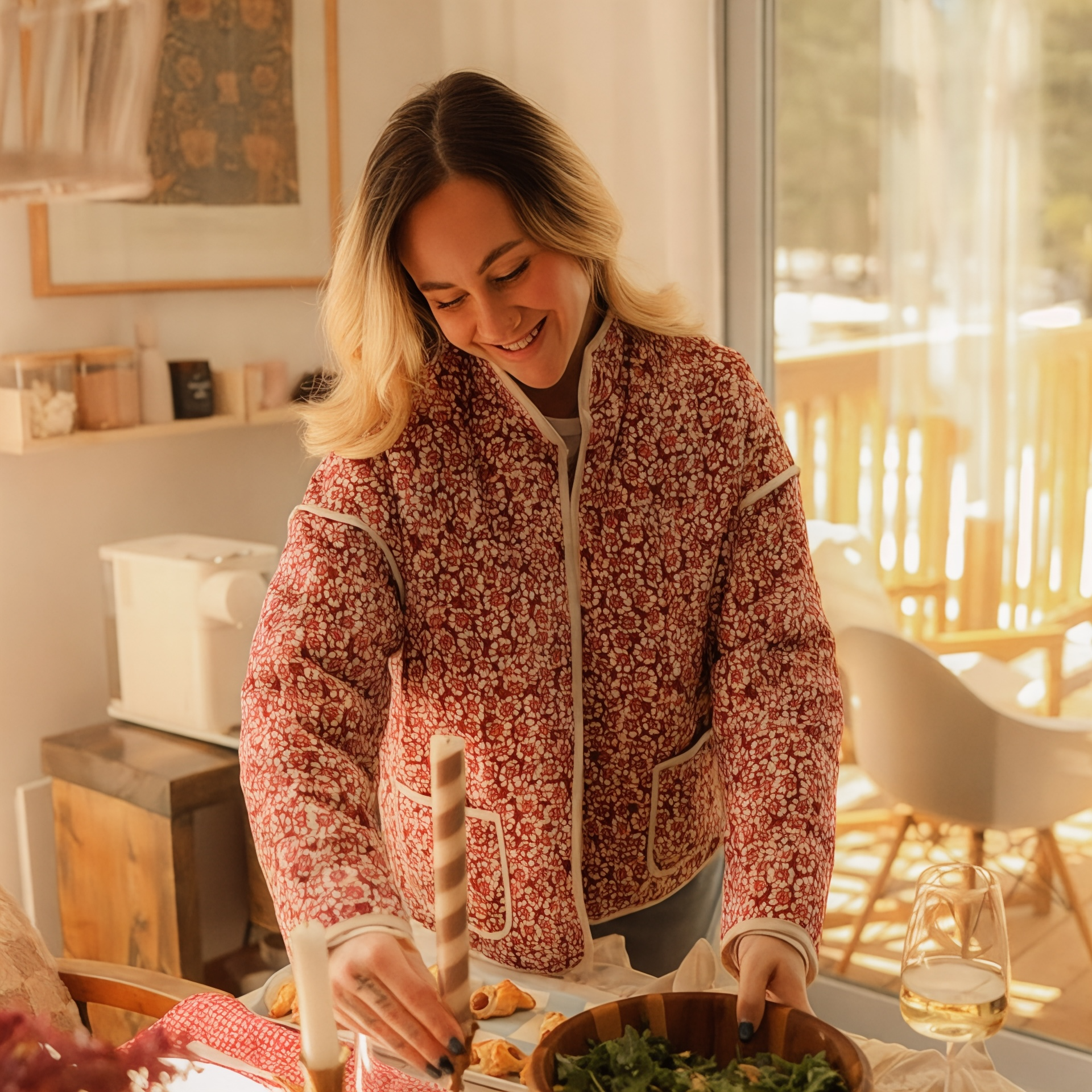 LILY FLORAL OVERSIZED JACKET FOR WOMEN