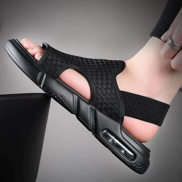 Men's Slip-on Sandals With Breathable Upper & Cushioned Air Sole