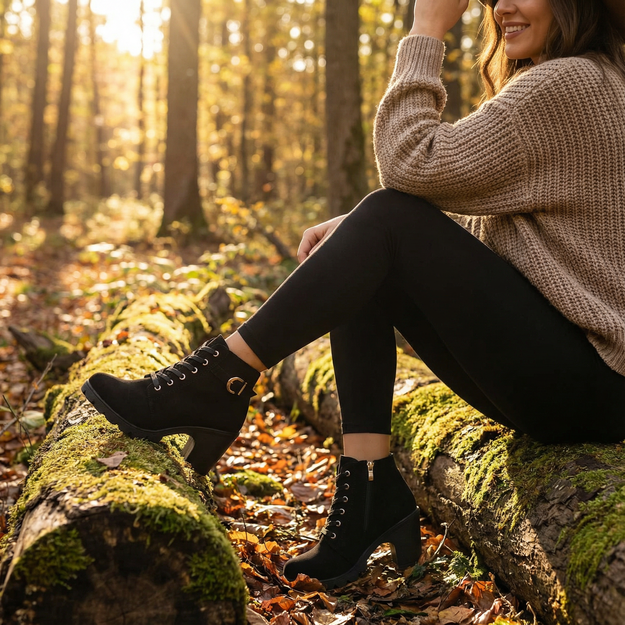 Rosie | Women's Heeled Ankle Boots With Buckle Strap And Chunky Heel | Edgy