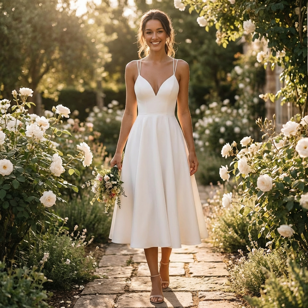 Rosie | Women's Midi Dress With Sweetheart Neckline And Full Skirt | Classic