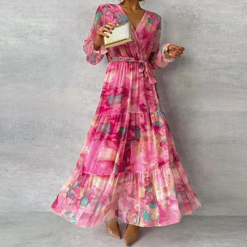 FLORAL MAXI SUMMER DRESS FOR WOMEN