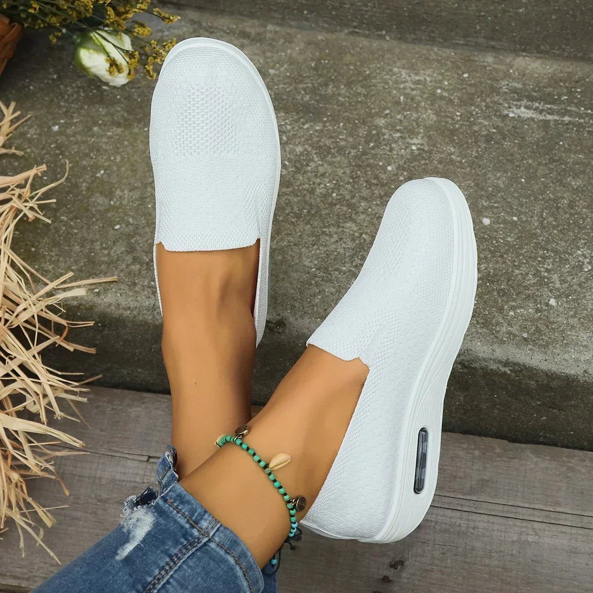 Women's Orthopedic Slip-on Walking Shoes With Cushioned Sole