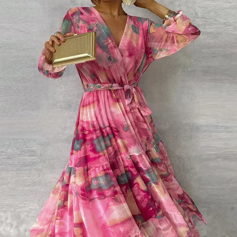 FLORAL MAXI SUMMER DRESS FOR WOMEN