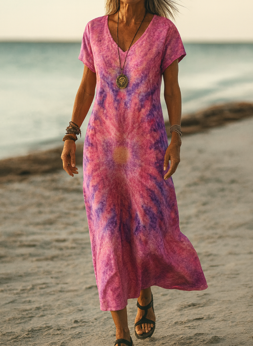 ELEGANT OMBRE BOHO MAXI DRESS