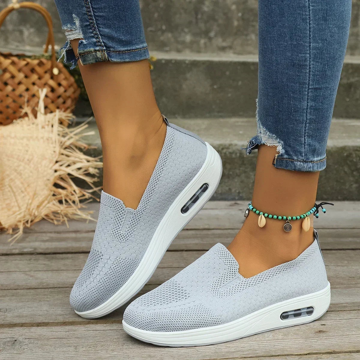 Women's Orthopedic Slip-on Walking Shoes With Cushioned Sole