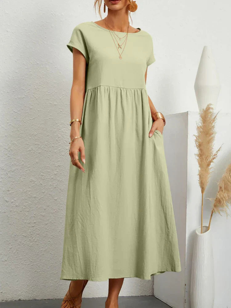 Women's Casual Summer V-neck Top With Short Sleeves