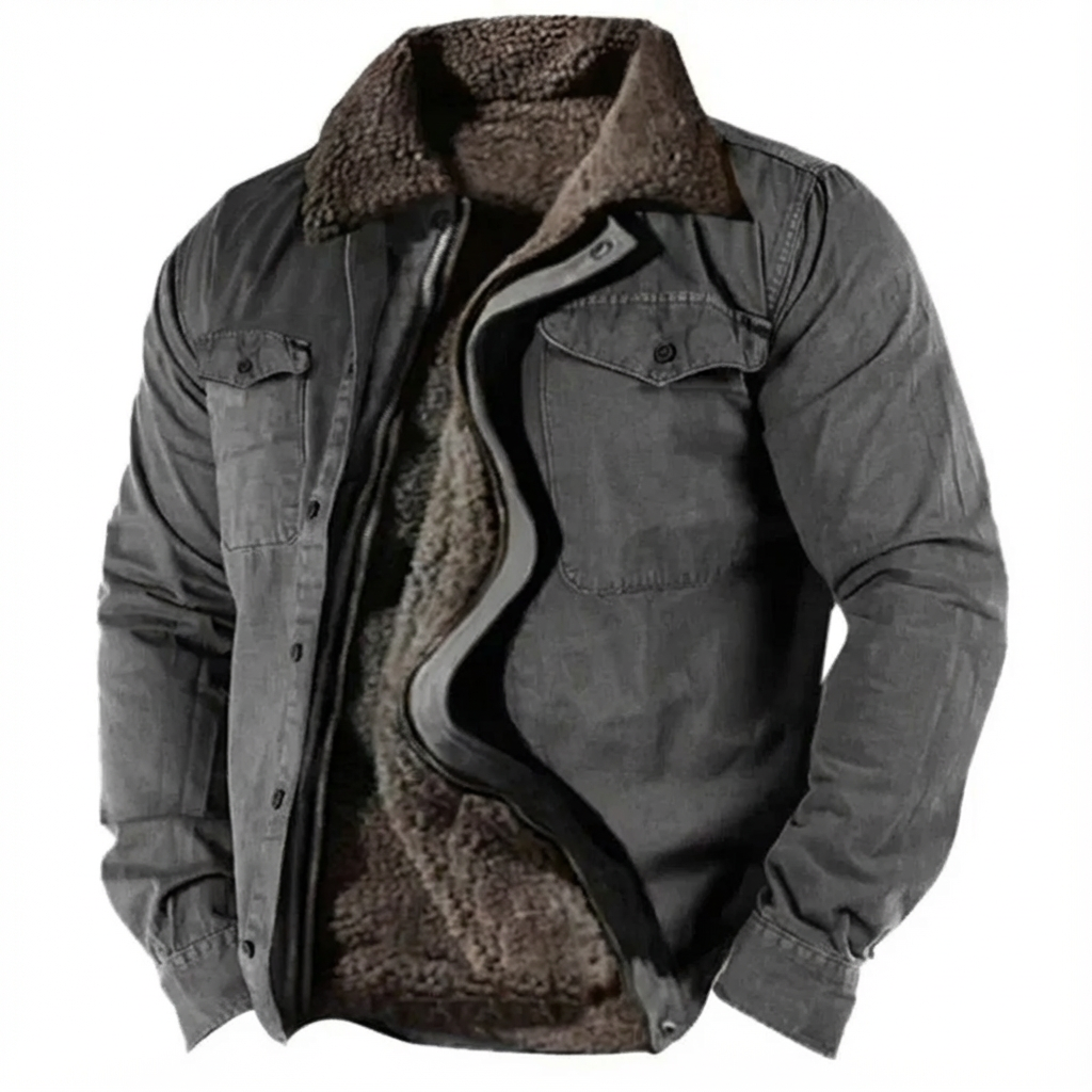 Steven | Men's Sherpa Collar Button-Down Jacket