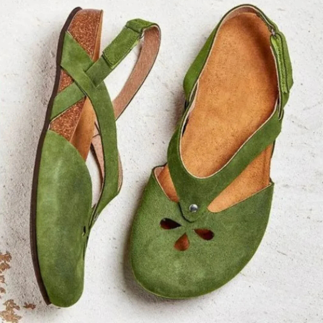 Women's Orthopedic Slingback Sandals With Cross Straps And Closed Toe