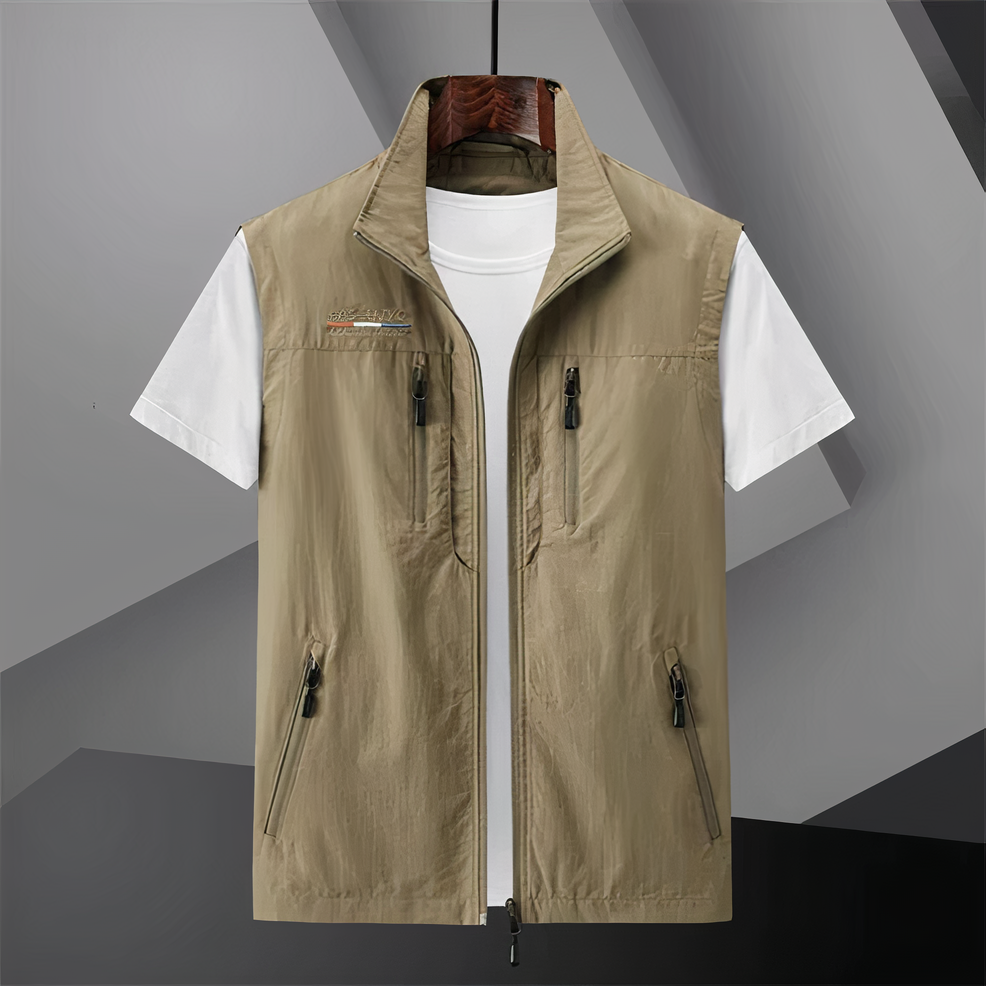 MEN'S COTTON UTILITY VEST WITH MULTI POCKETS